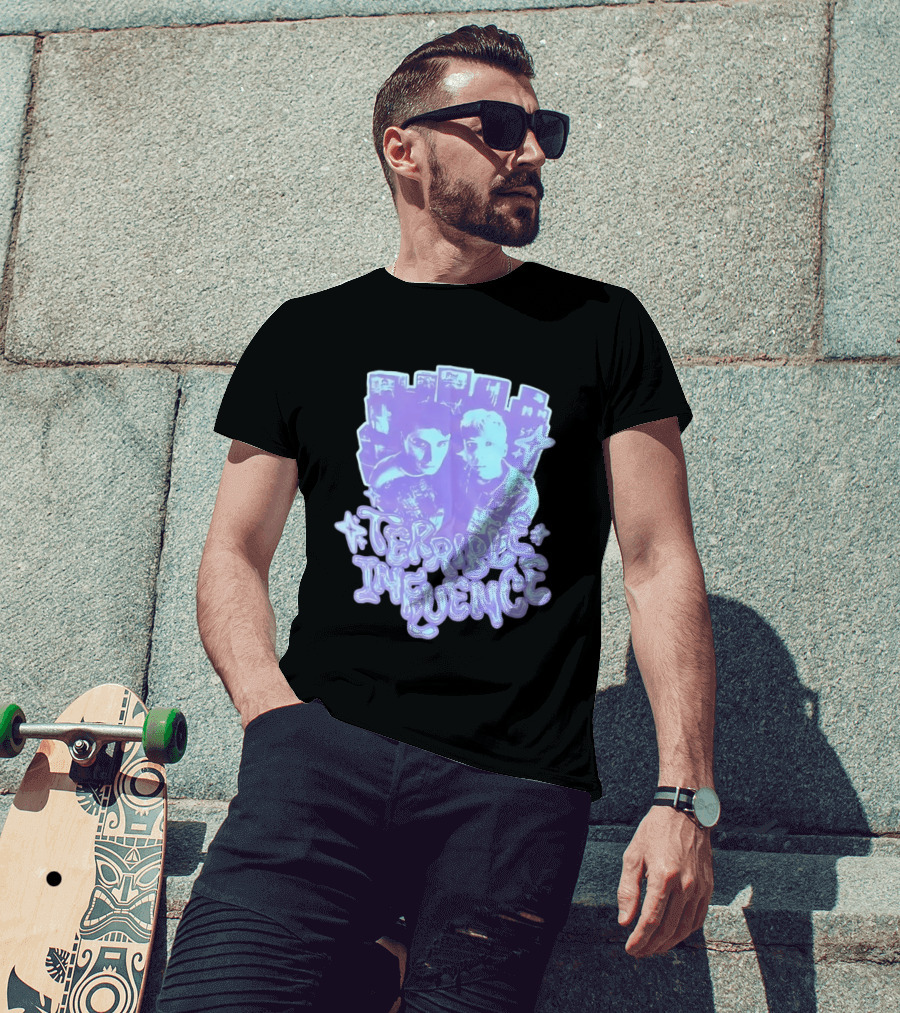 Terrible Influence Gerard Way Frank Iero Graphic Duo Purple T-Shirt