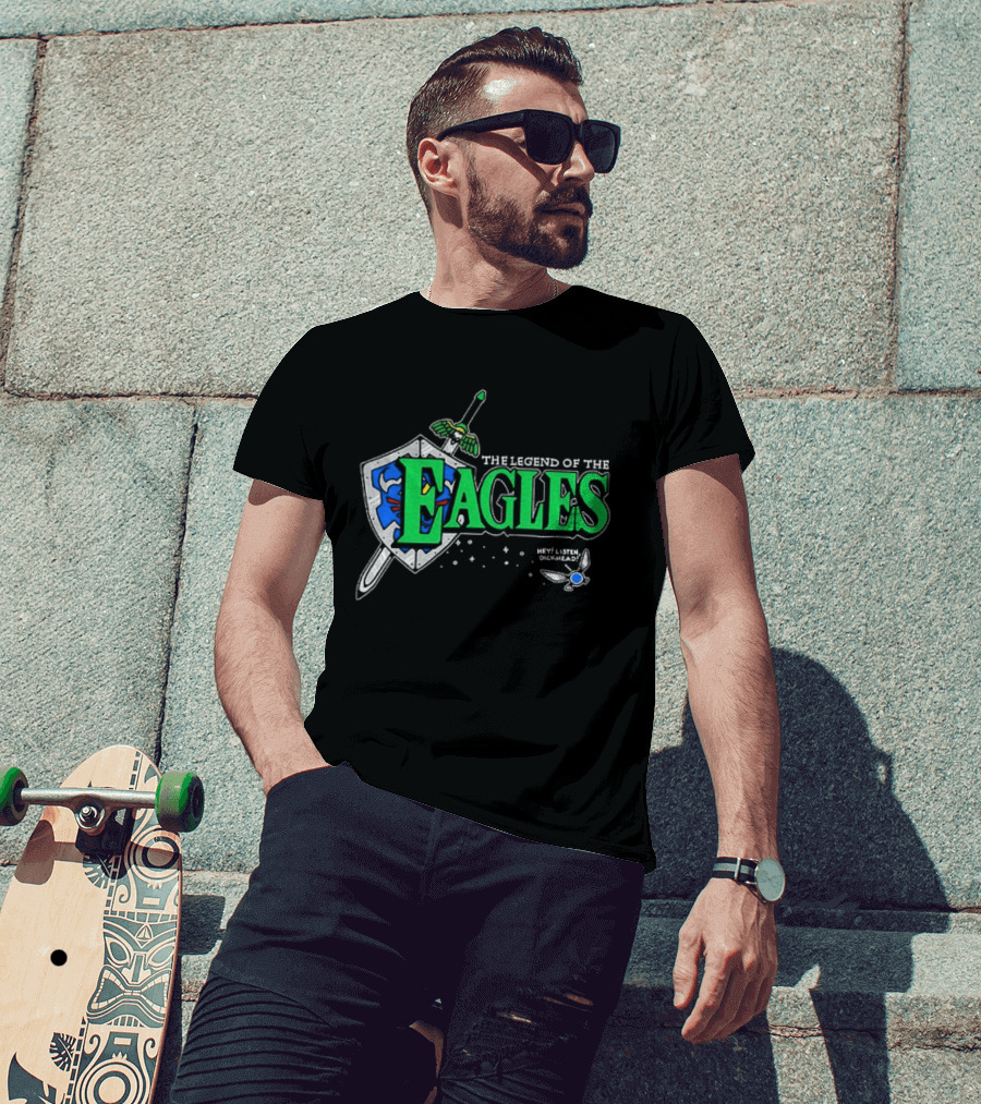 The Legend Of The Eagles Zelda Hey Listen Dickhead Shield Sword Navi T-Shirt