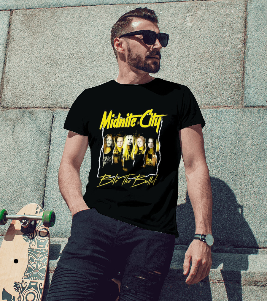 Midnite City Bite The Bullet Band Hard Rock Music T-Shirt