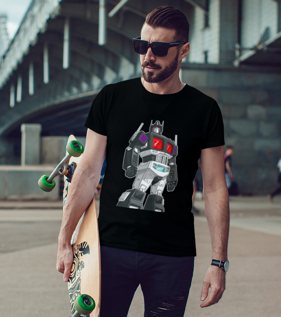 Transformers Decepticons Ajs Black Robot Red Windows Grid Cartoon T-Shirt