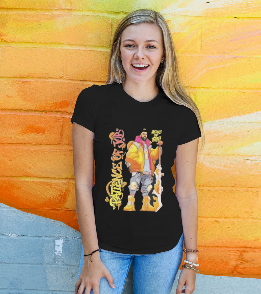 Patience Of Job Heroes Of Faith Bearded Man Sword Cartoon T-Shirt