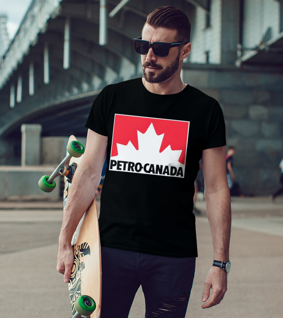 Petro Canada Canadian Gas Station Maple Leaf Branding T-Shirt