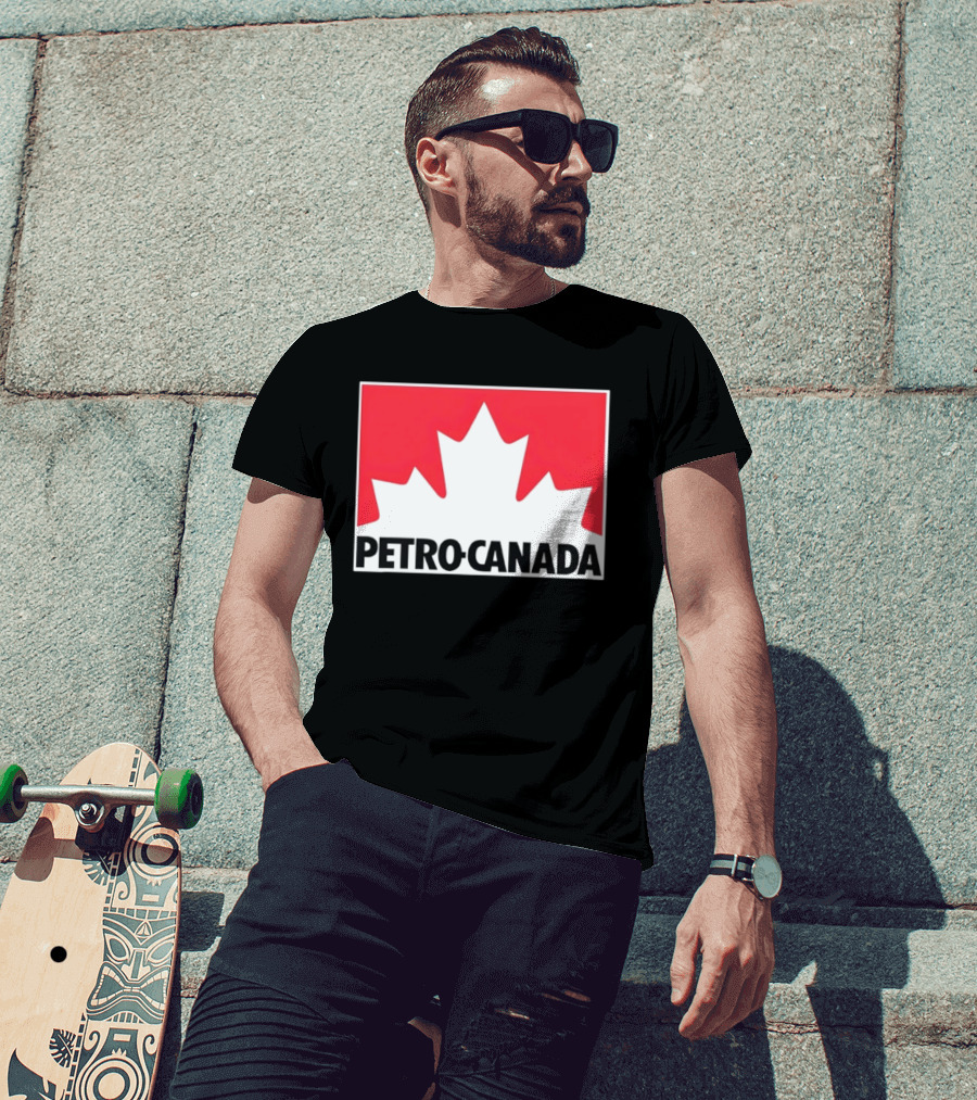 Petro Canada Canadian Gas Station Maple Leaf Branding T-Shirt