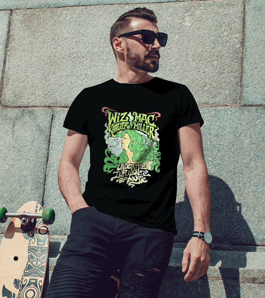 Wiz Khalifa Mac Miller Under The Influence Of Music Tour Colorful T-Shirt