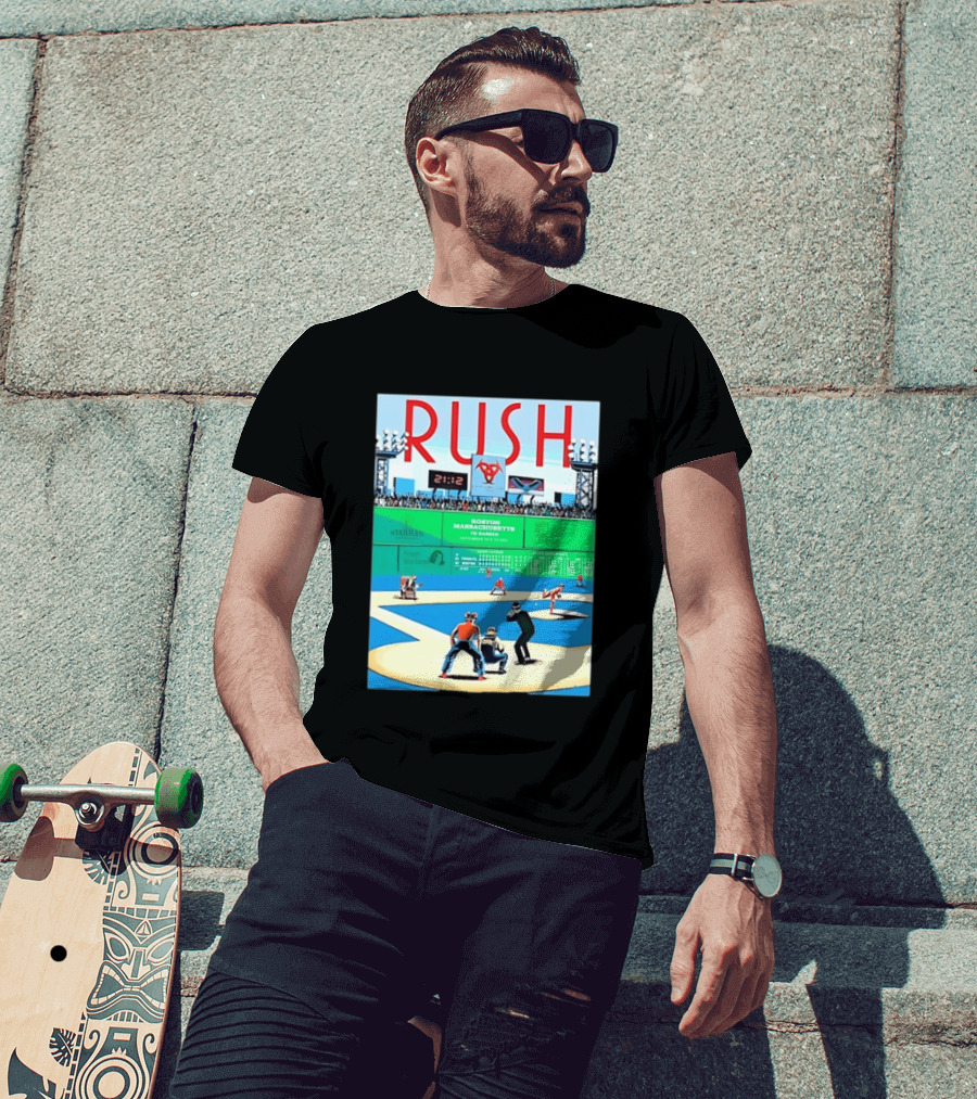 Rush 2112 Fifty Something Tour Boston Massachusetts TD Garden September 5 2024 Stadium Baseball T-Shirt