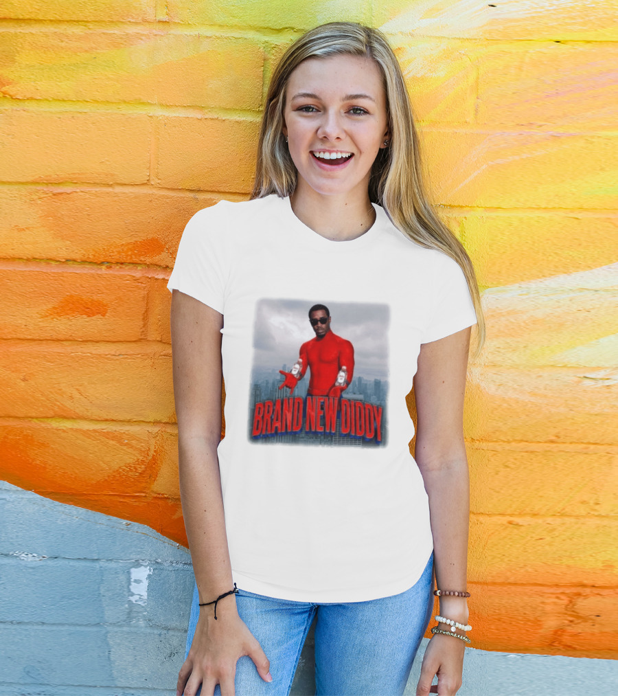 Brand New Diddy Red Outfit With Baby Oil Sean Combs City T-Shirt