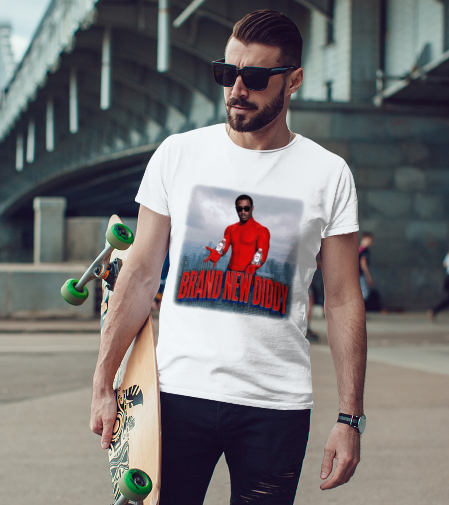 Brand New Diddy Red Outfit With Baby Oil Sean Combs City T-Shirt