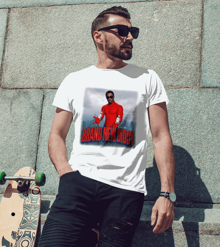 Brand New Diddy Red Outfit With Baby Oil Sean Combs City T-Shirt