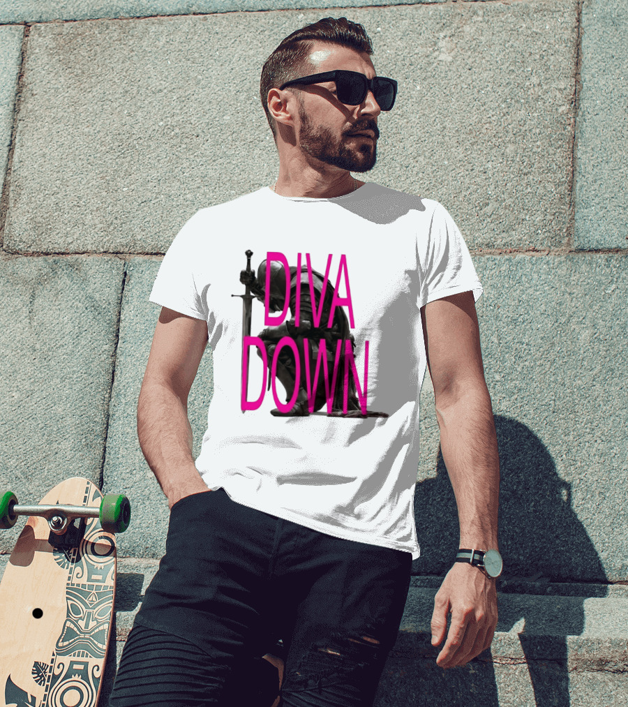 Diva Down Knight Sword Warrior Armor T-Shirt