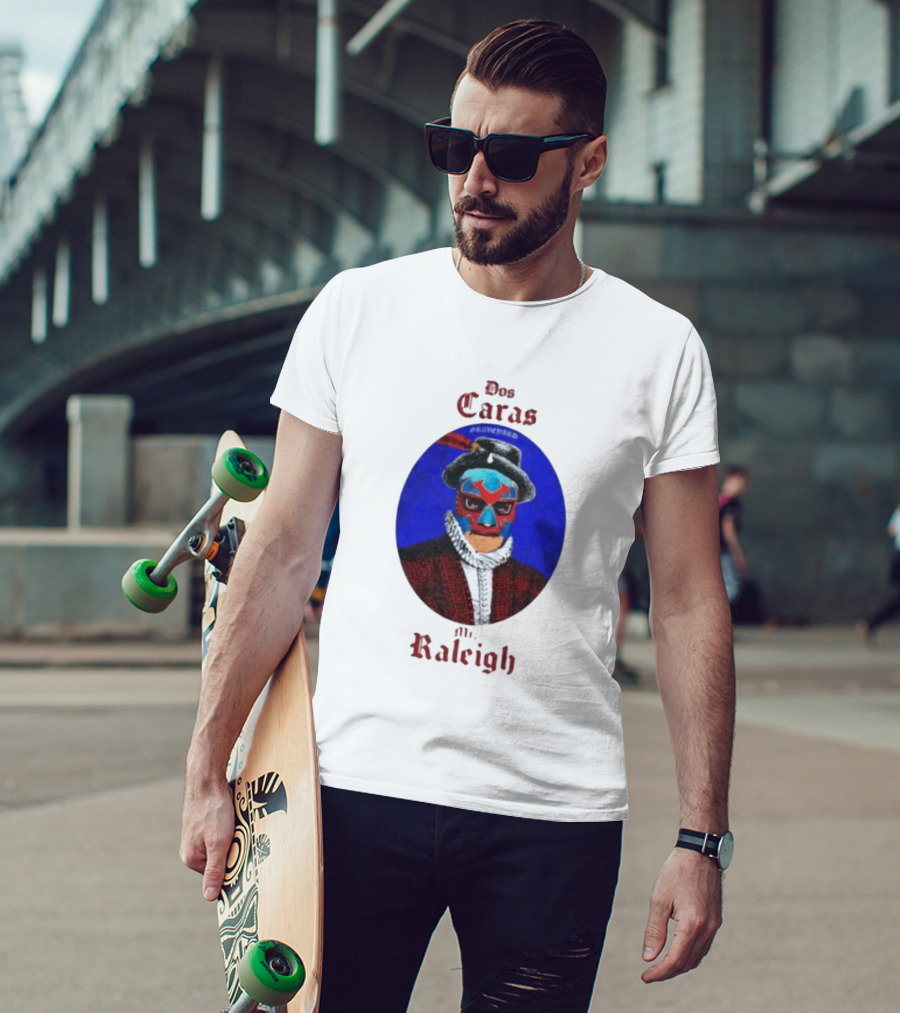 Dos Caras Mr Raleigh Graveyard Lucha Libre Mask T-Shirt