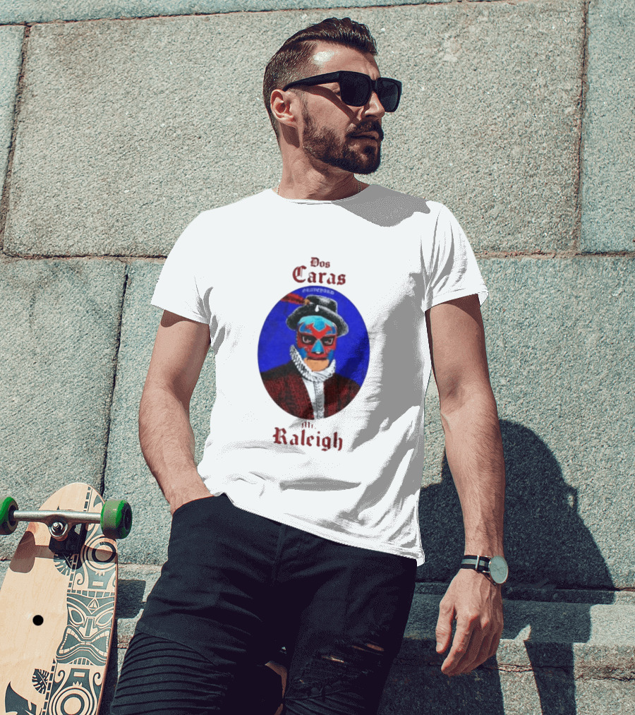 Dos Caras Mr Raleigh Graveyard Lucha Libre Mask T-Shirt