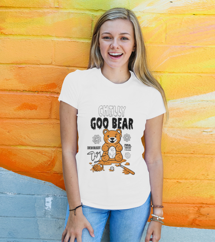 Drew Gilbert New York Mets Chilly Goo Bear Foul Territory MLB Players T-Shirt