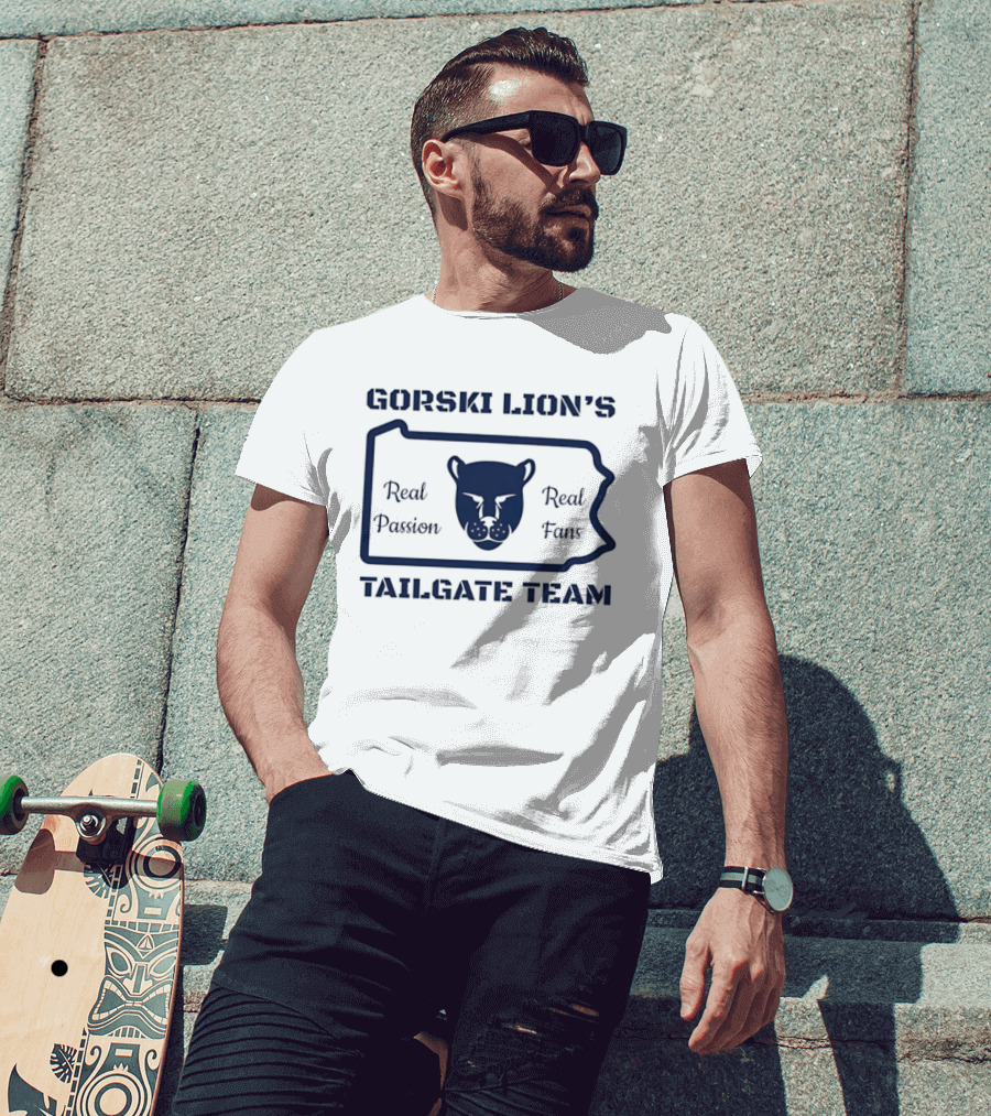 Gorski Lion's Tailgate Team Real Passion Fans T-Shirt
