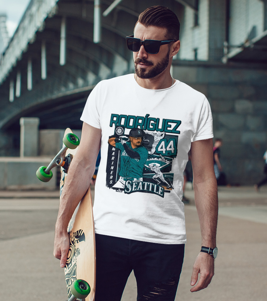 Rodríguez 44 Seattle Mariners Baseball Player T-Shirt