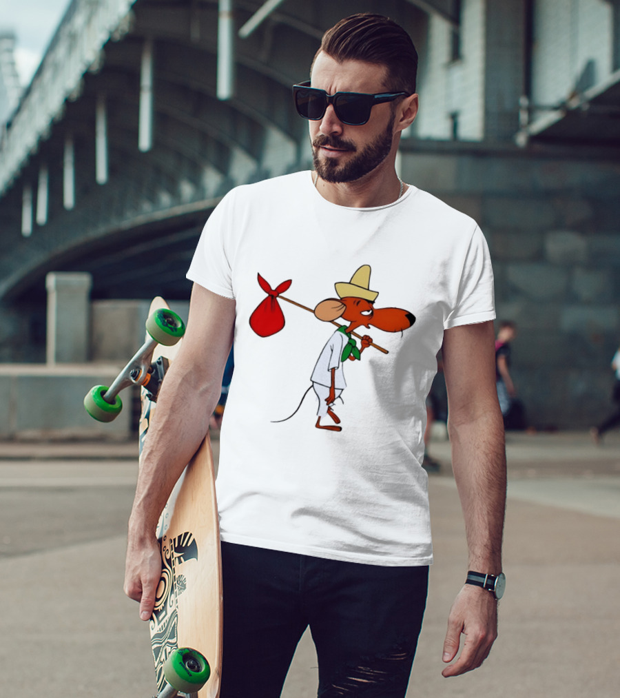 Speedy Gonzales Iconic Cartoon Character With Bindlestick T-Shirt