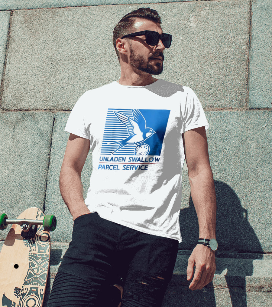 Unladen Swallow Parcel Service Monty Python T-Shirt