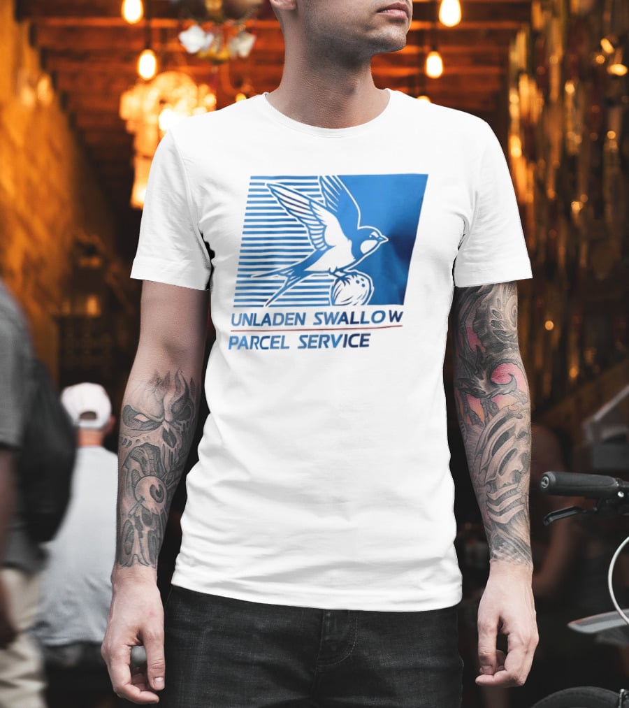 Unladen Swallow Parcel Service Monty Python T-Shirt