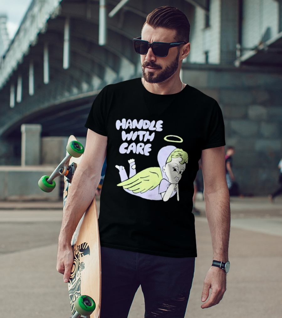 Handle With Care Angel Pastel Halo Wings T-Shirt