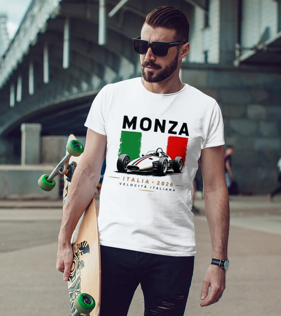 Monza Italia 2026 Velocita Italiana Formula 1 Racing Italian Flag T-Shirt