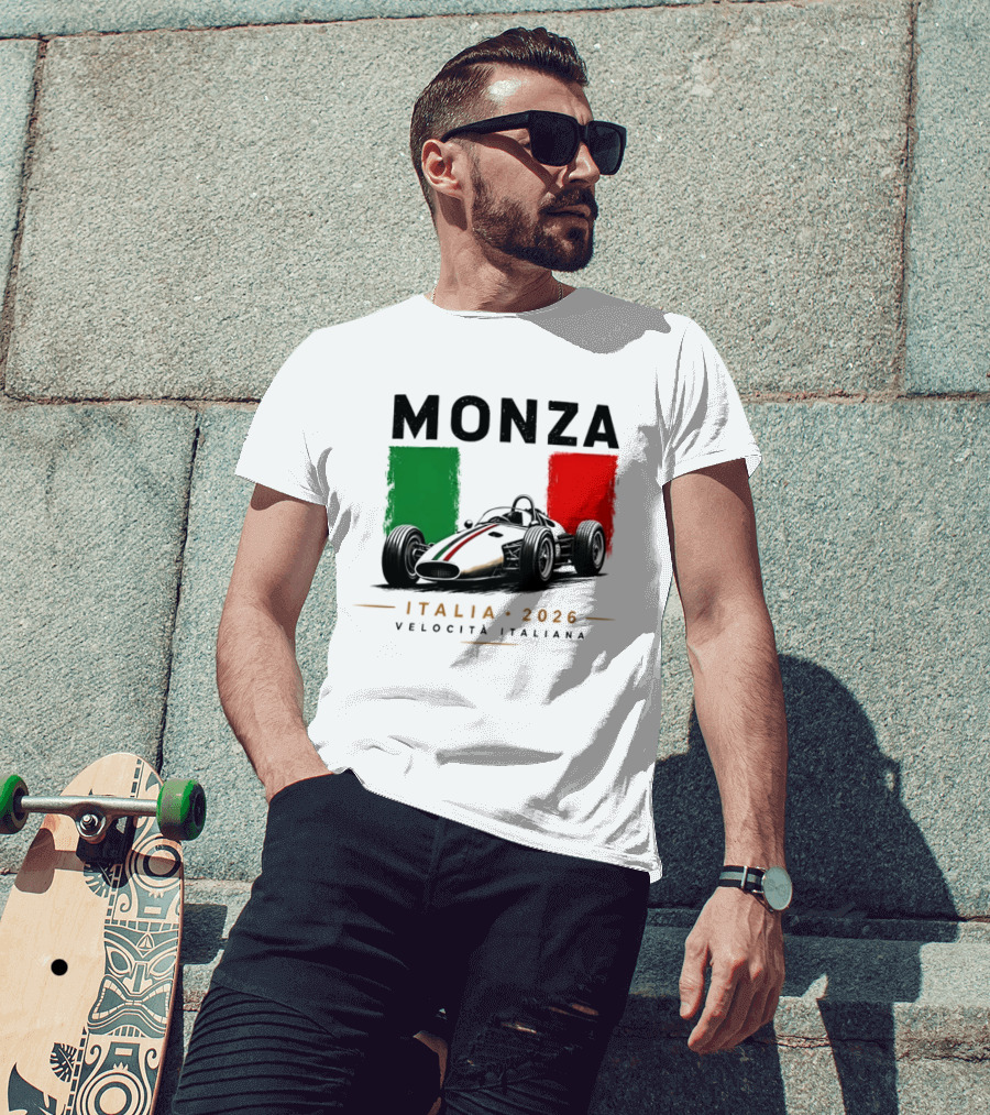 Monza Italia 2026 Velocita Italiana Formula 1 Racing Italian Flag T-Shirt
