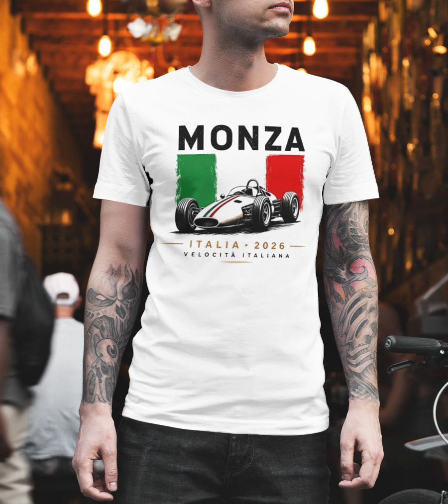 Monza Italia 2026 Velocita Italiana Formula 1 Racing Italian Flag T-Shirt