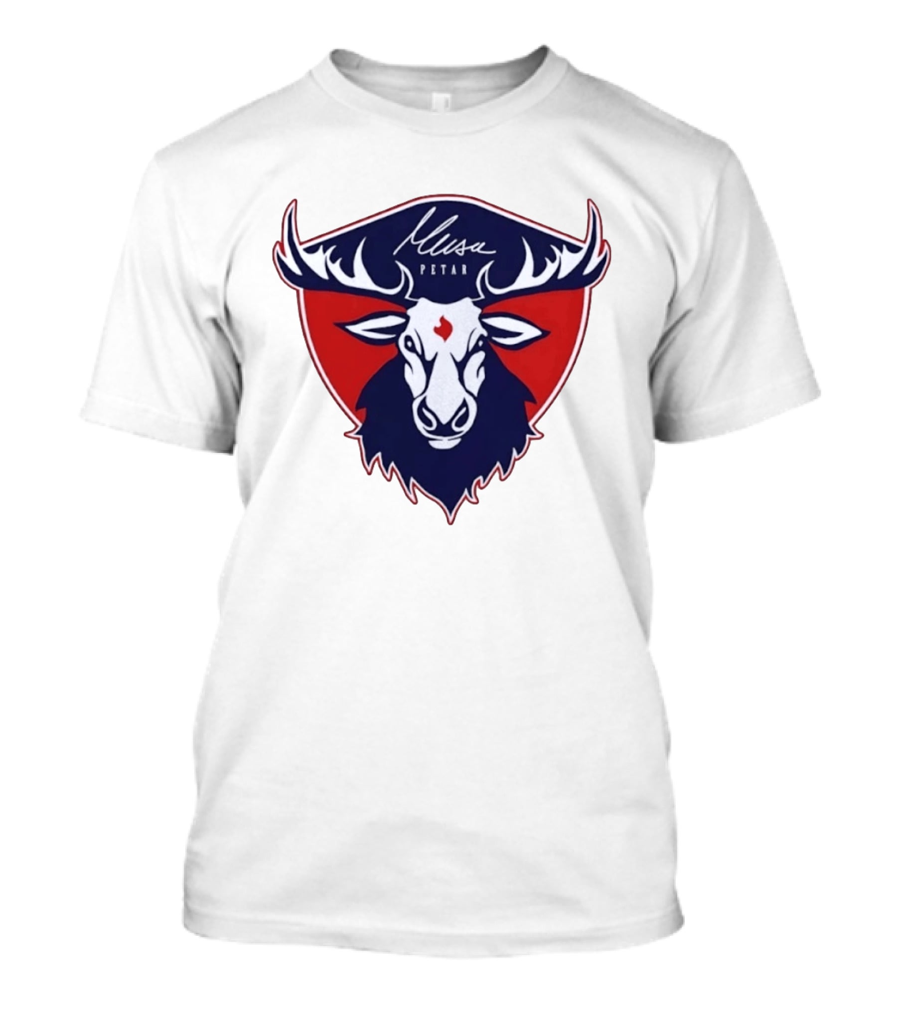Musa Petar Moose Shield Animal Crest T-Shirt