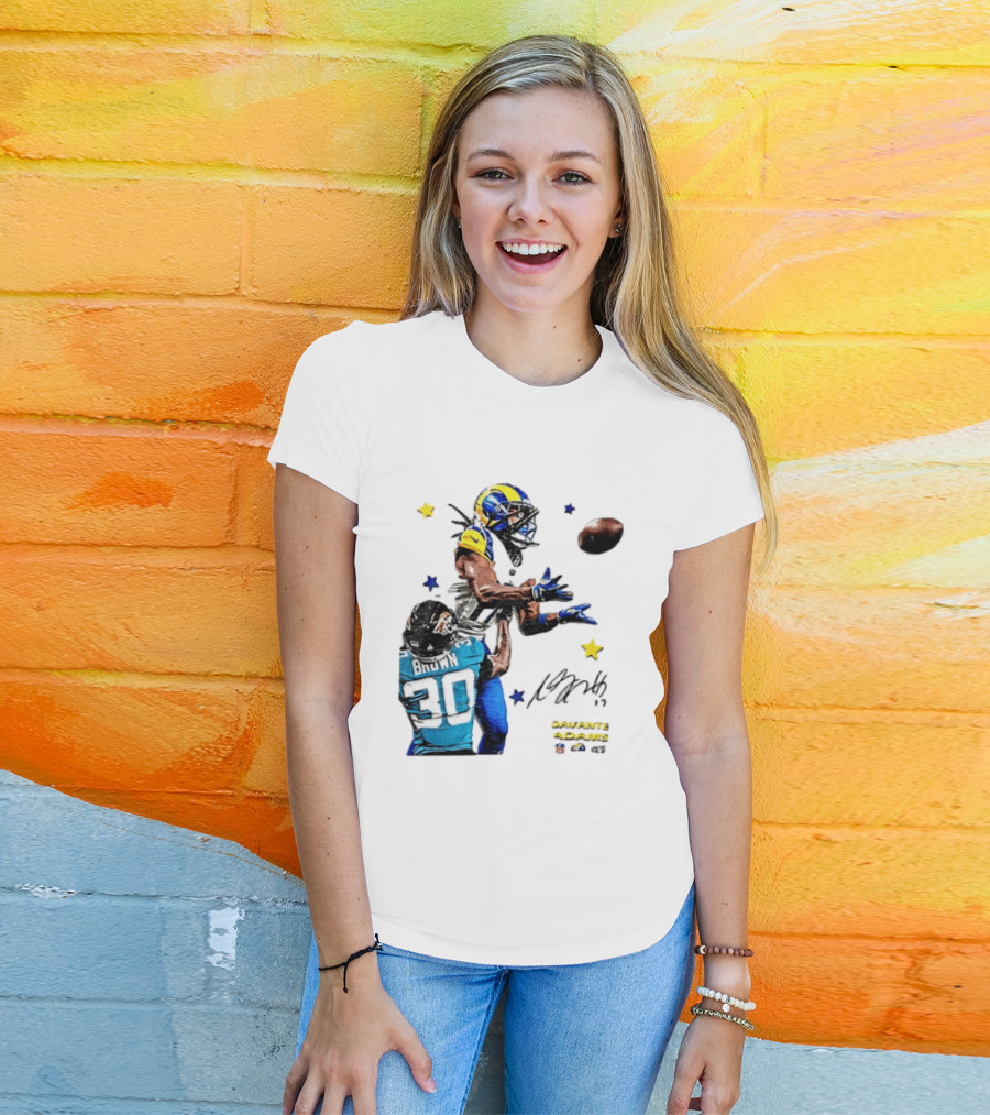 Davante Adams Las Vegas Raiders Brown Football Catch Duel T-Shirt
