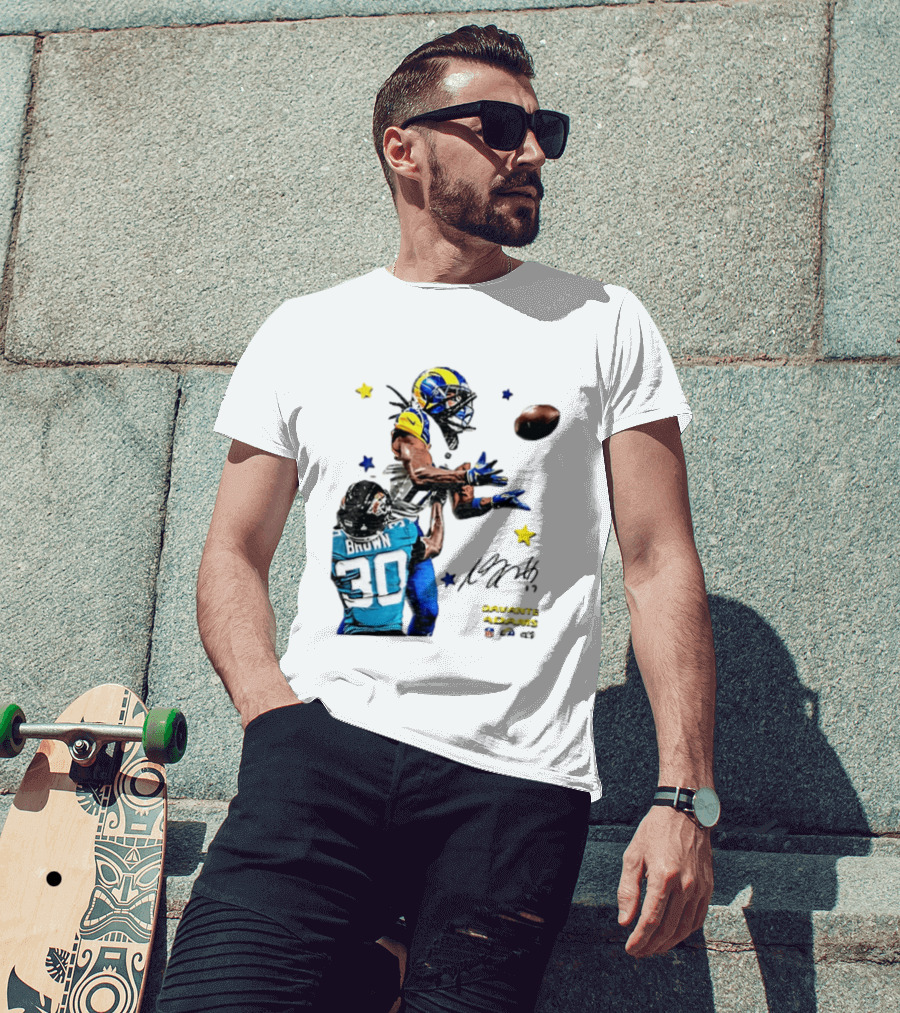 Davante Adams Las Vegas Raiders Brown Football Catch Duel T-Shirt