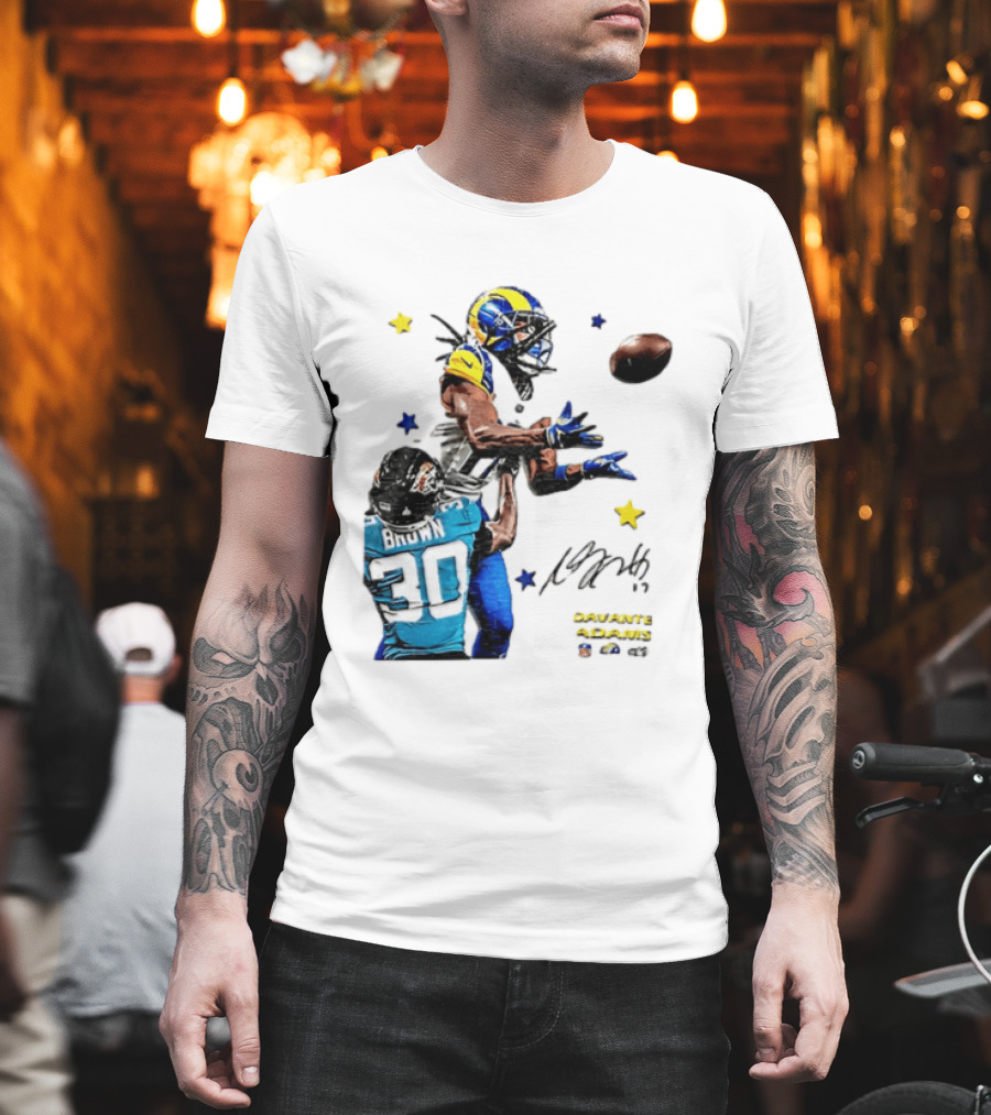 Davante Adams Las Vegas Raiders Brown Football Catch Duel T-Shirt