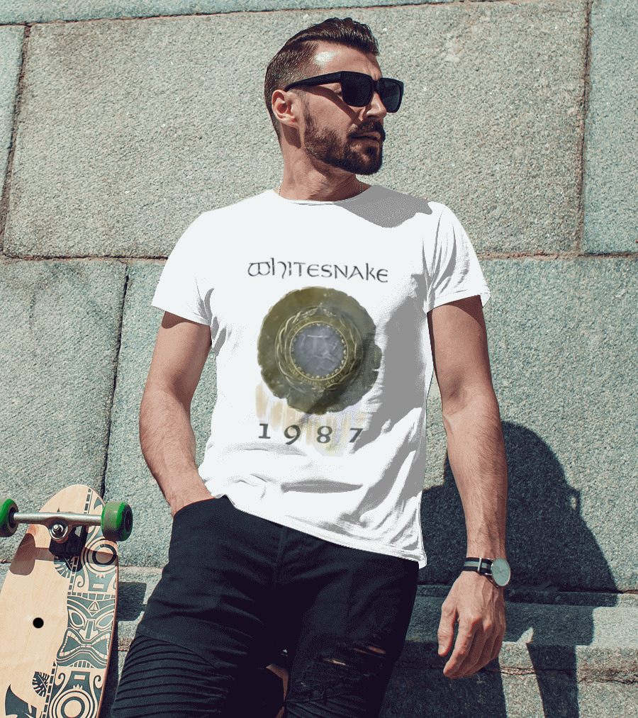 Whitesnake 1987 Album Cover Hard Rock Heavy Metal Band T-Shirt