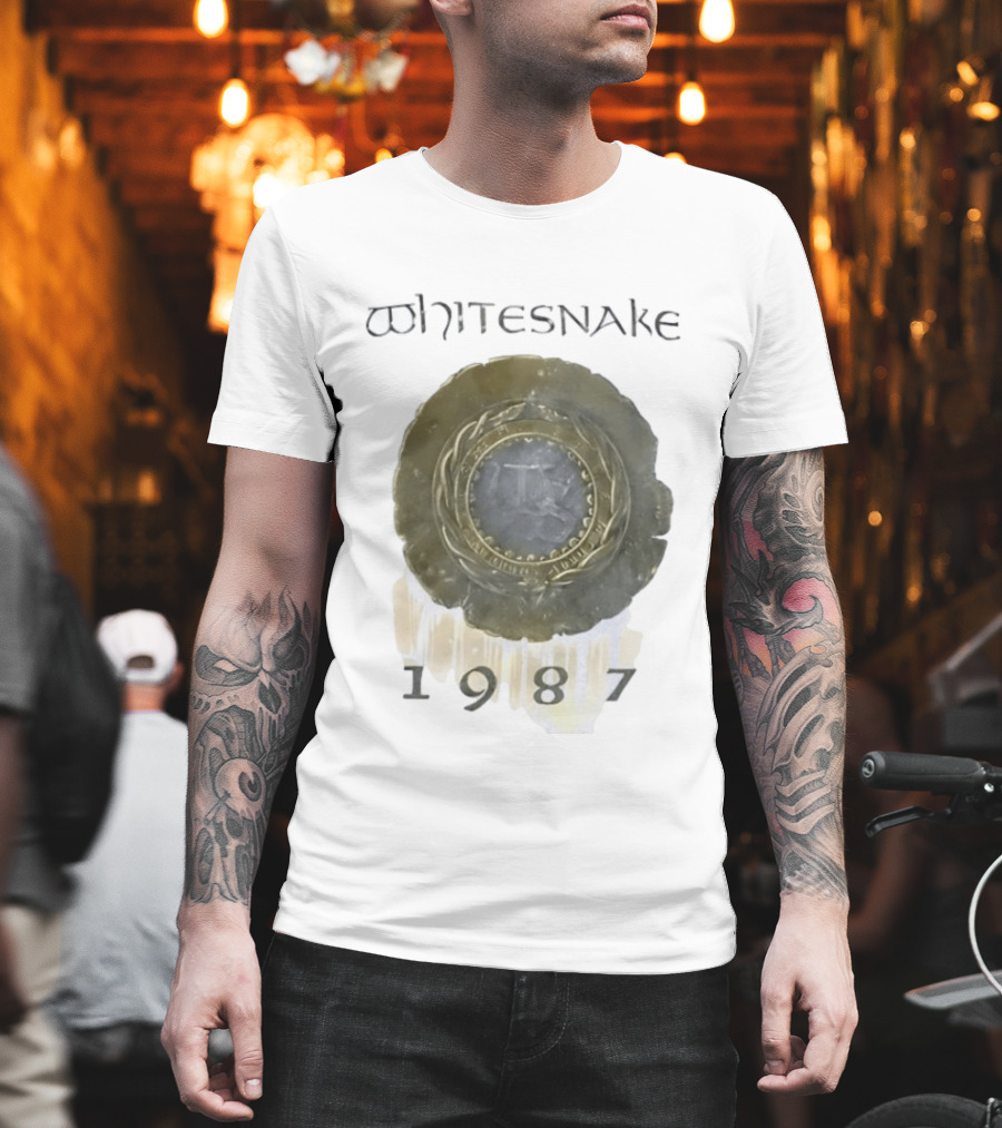 Whitesnake 1987 Album Cover Hard Rock Heavy Metal Band T-Shirt