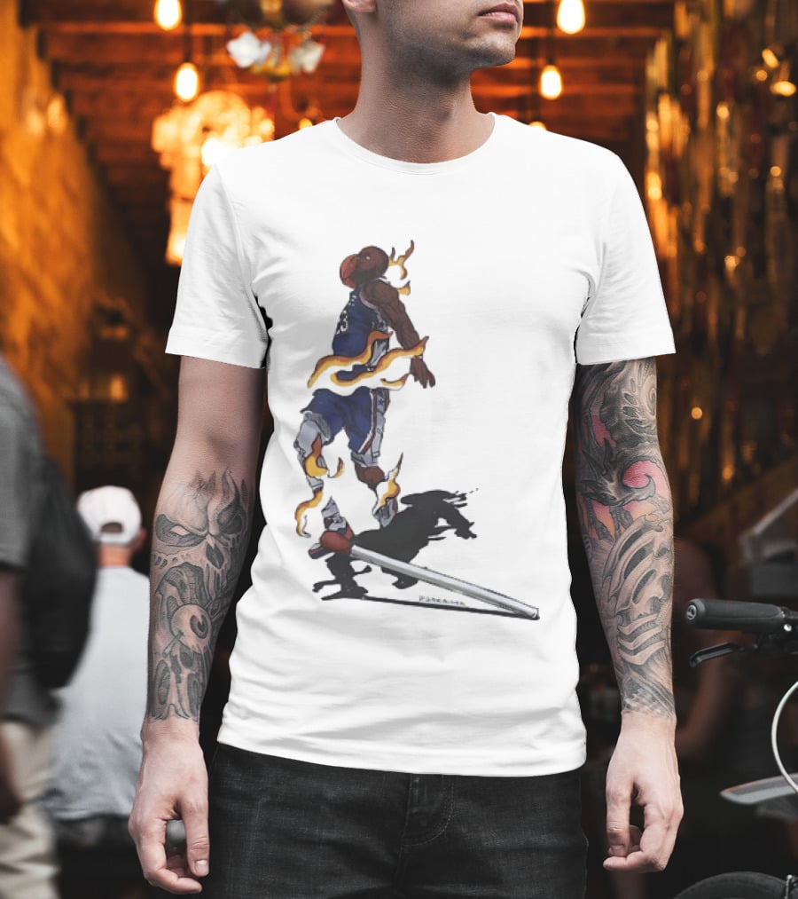 Philadelphia 76ers Flaming Match LeBron James Sports T-Shirt