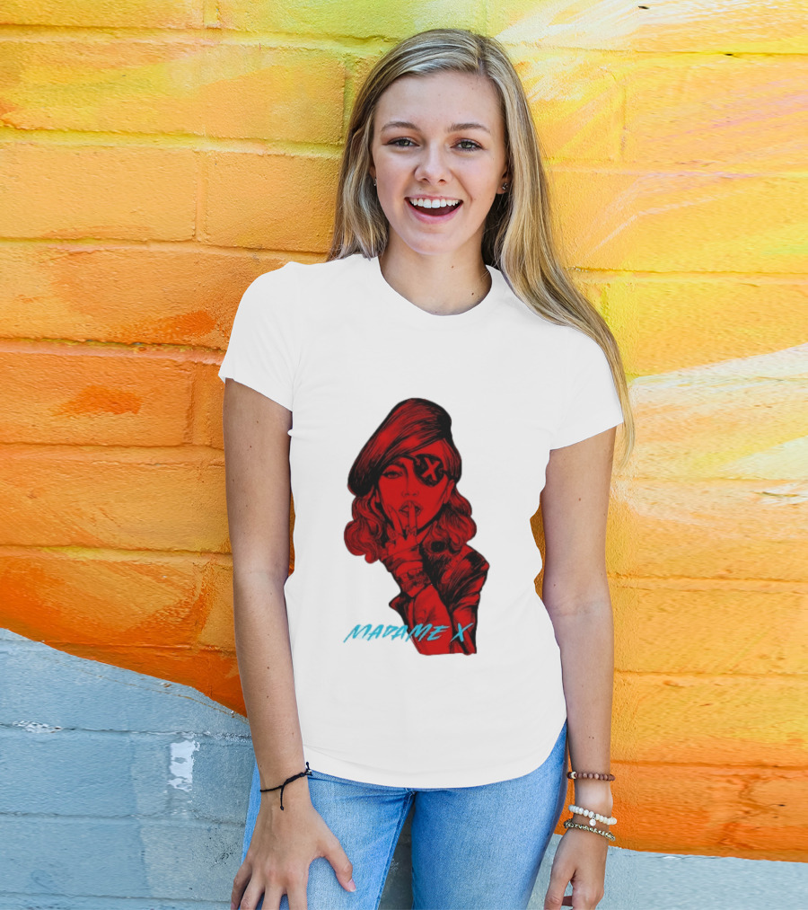 Madonna Madame X Beret Eye Patch Pop Music T-Shirt