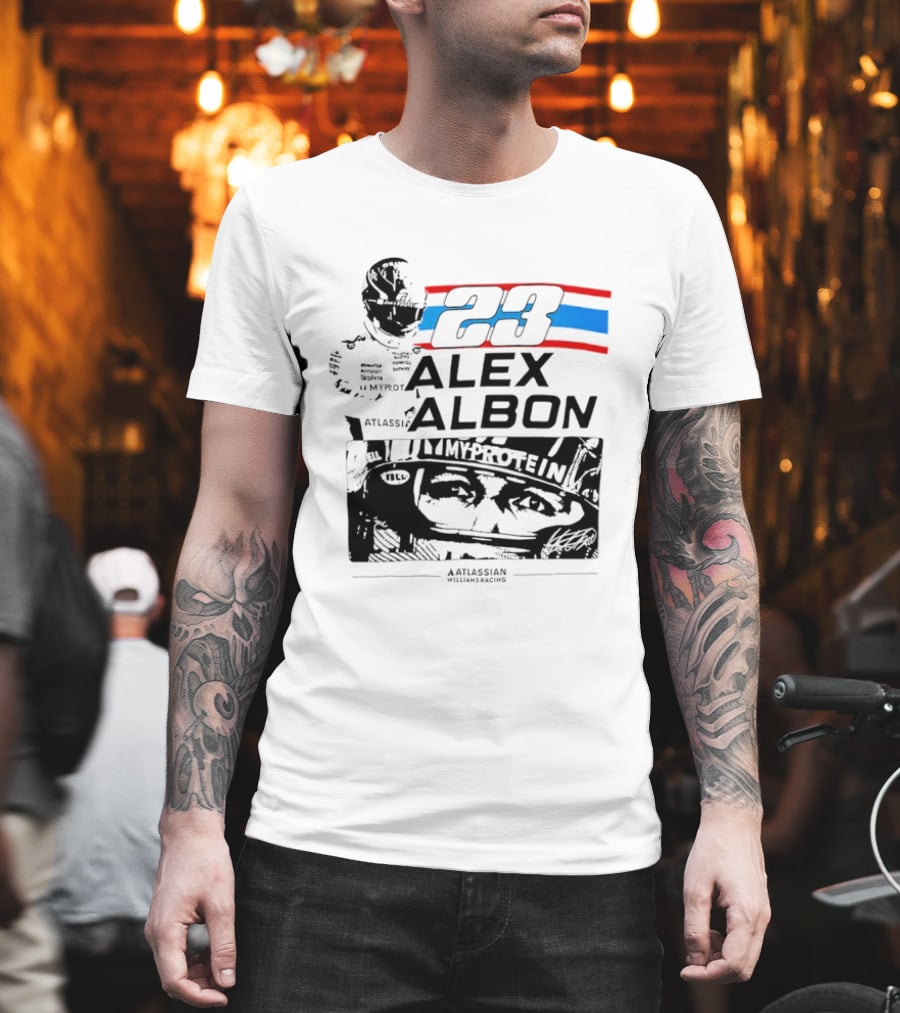 Alex Albon 23 Williams Racing Atlassian Myprotein T-Shirt