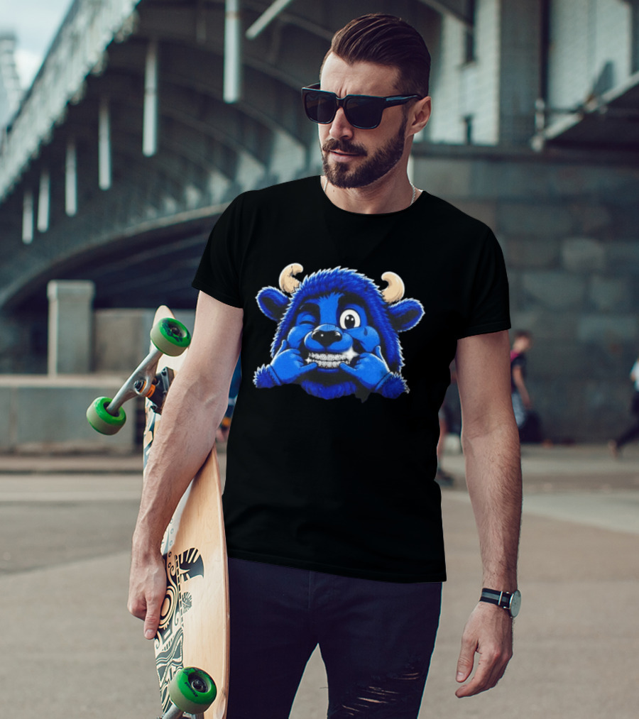 Buffalo Bills Billy Thuggin Character With Blue Buffalo Mascot And Braces T-Shirt