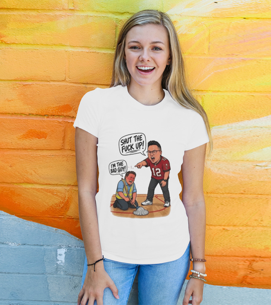 Rico Bosco Shut The Fuck Up I'm The Bad Guy 12 Red Jersey T-Shirt