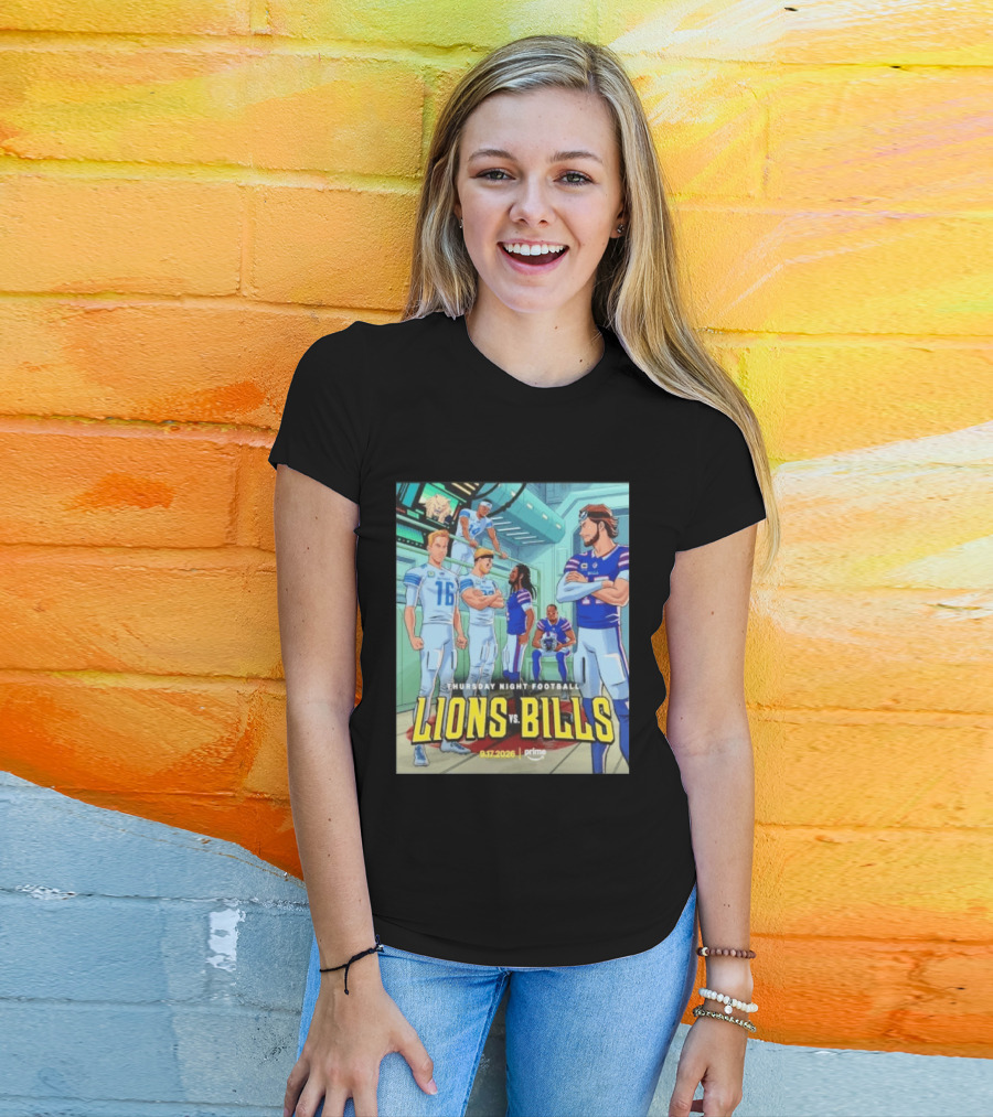 Thursday Night Football Lions Vs Bills 9.17.2026 Prime T-Shirt