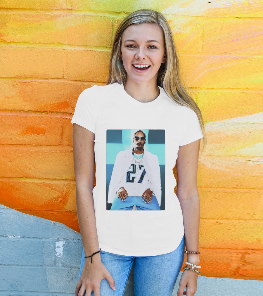 Tennessee Titans 27 Jersey Worn By Snoop Dogg T-Shirt