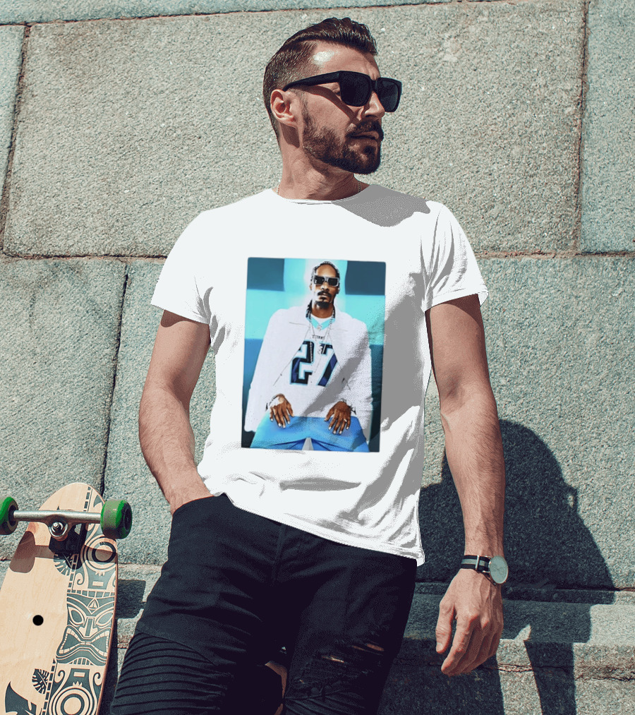 Tennessee Titans 27 Jersey Worn By Snoop Dogg T-Shirt