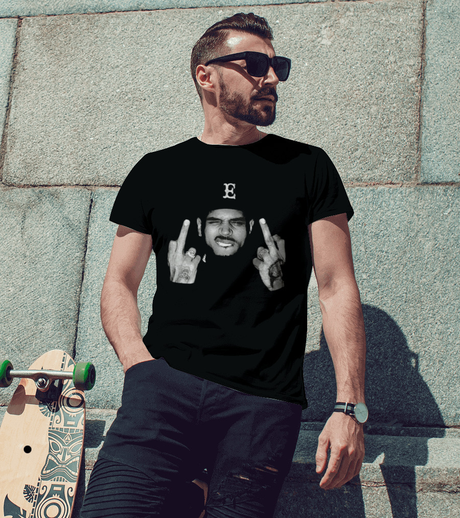 Usher Chris Brown Tour Middle Finger Gesture T-Shirt