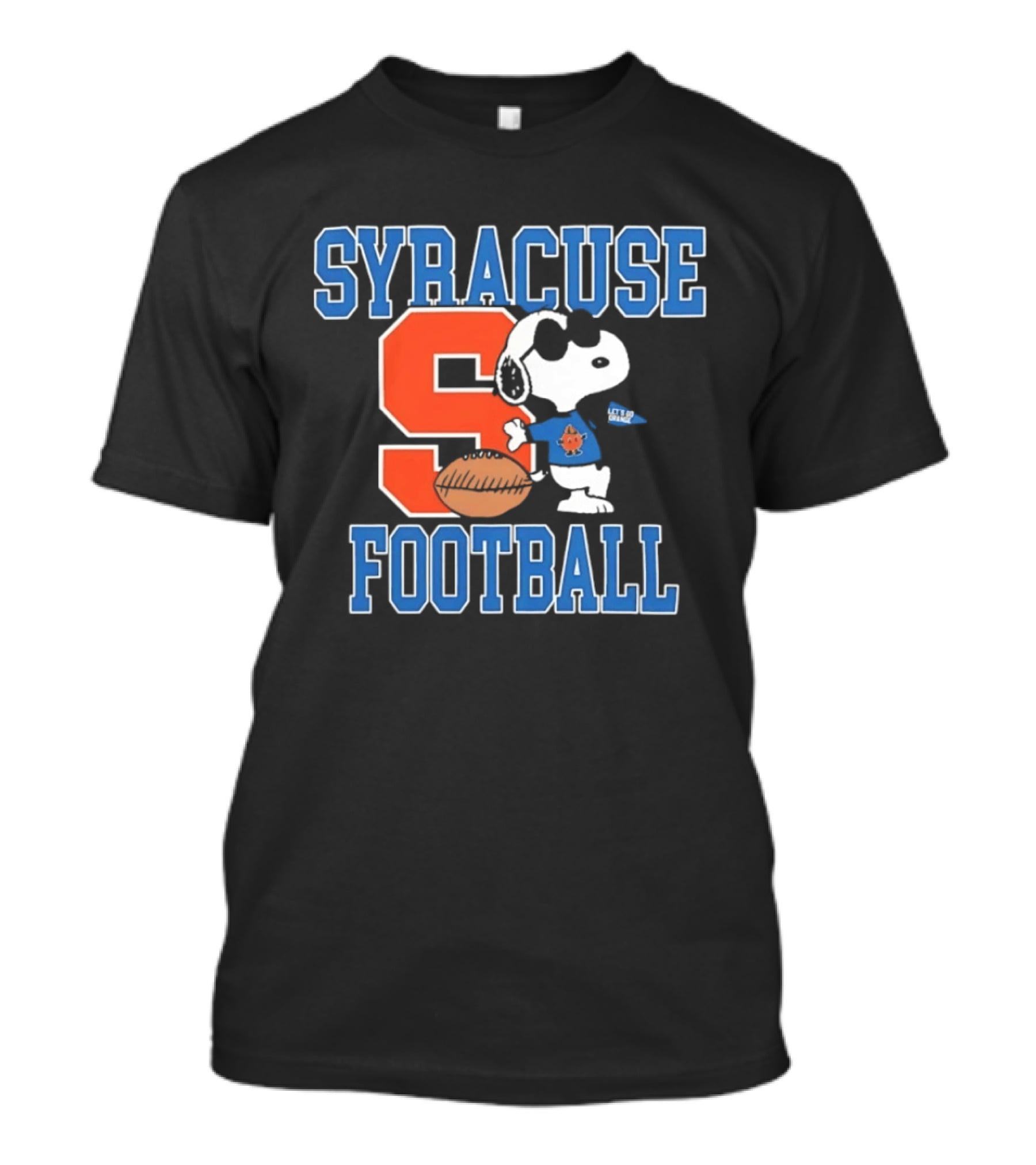 Snoopy Syracuse Football Let's Go Orange Fan Gear T-Shirt