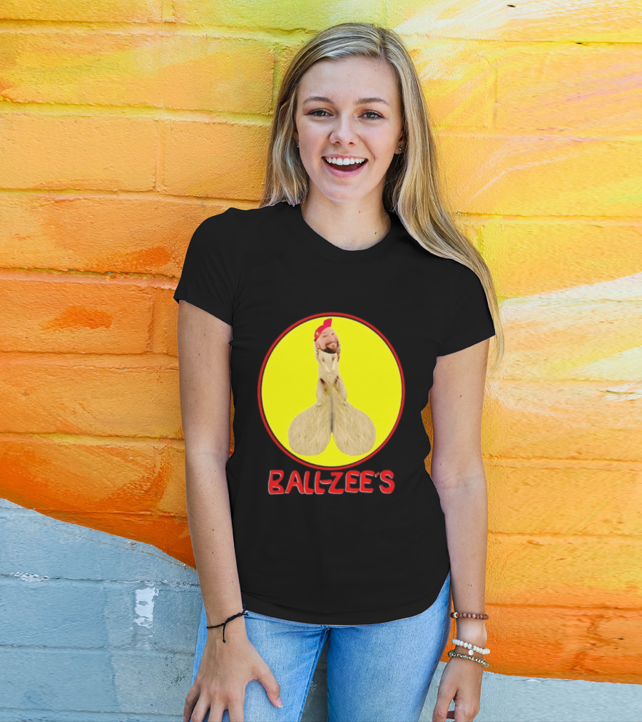Ball Zee's Squirrel Meme Circle Red Cap T-Shirt