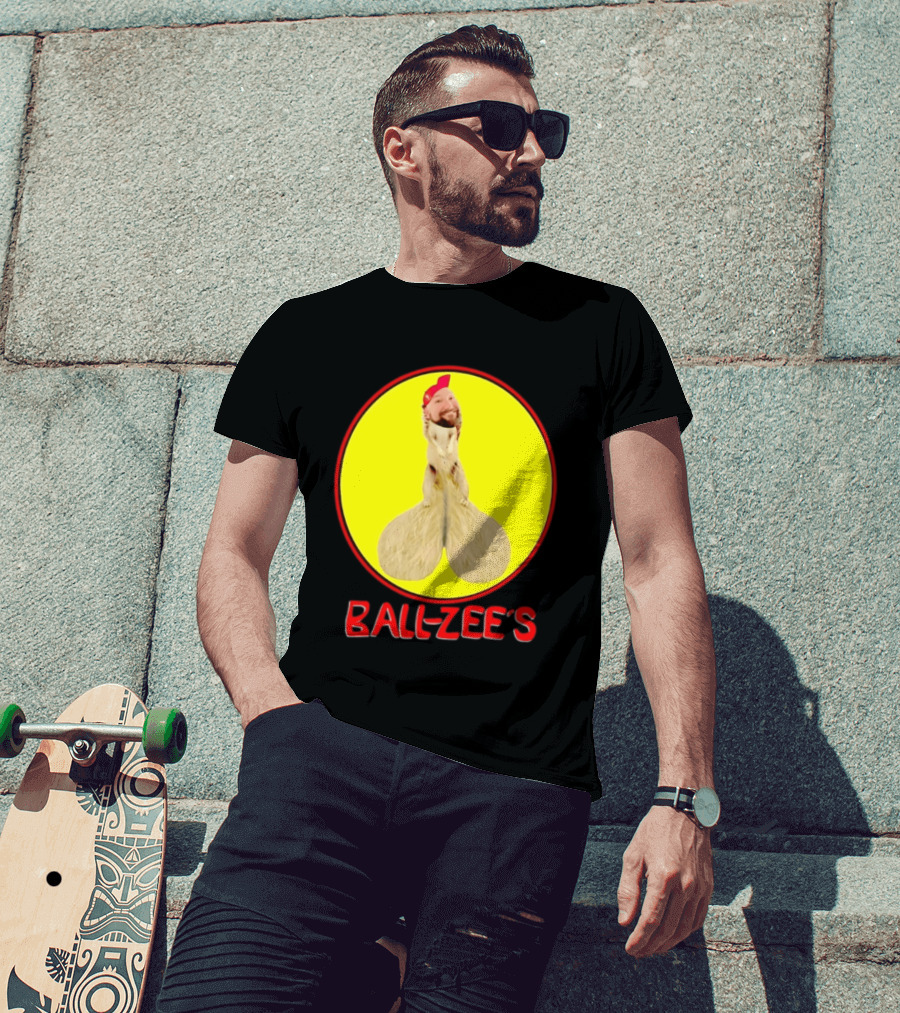 Ball Zee's Squirrel Meme Circle Red Cap T-Shirt