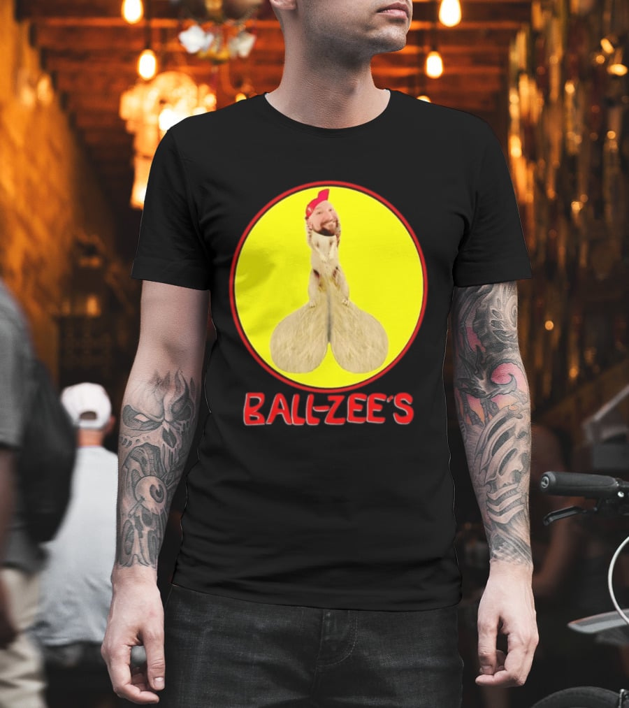 Ball Zee's Squirrel Meme Circle Red Cap T-Shirt