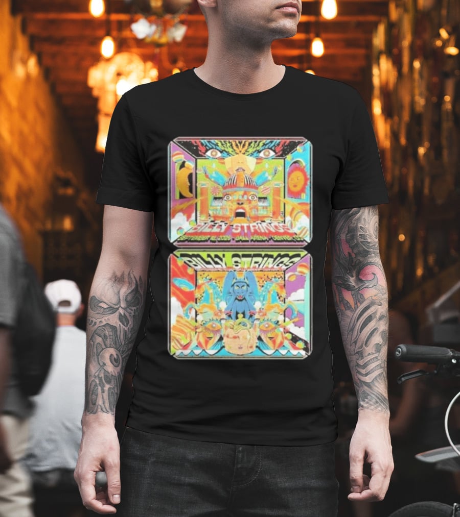 Billy Strings Denver Co 2026 Ball Arena September 18 19 Sun Moon Celestial Faces Cosmic T-Shirt