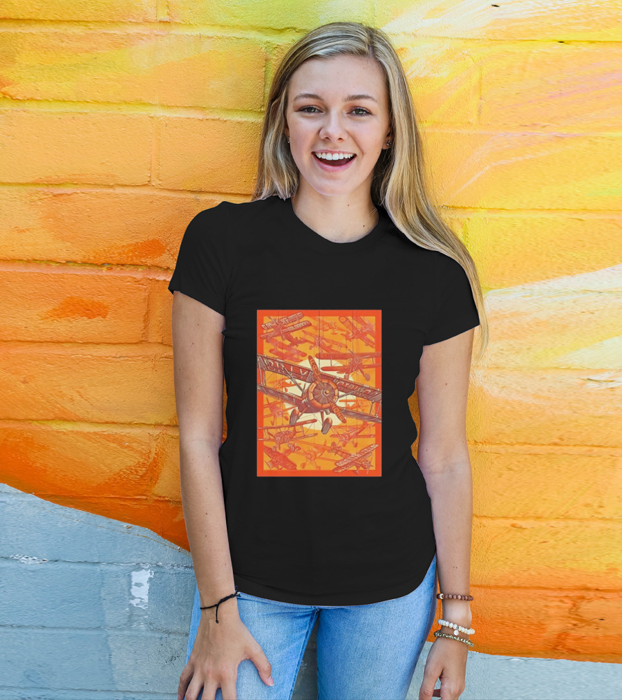 Biplane Airshow Eugene And Austin Adventure T-Shirt