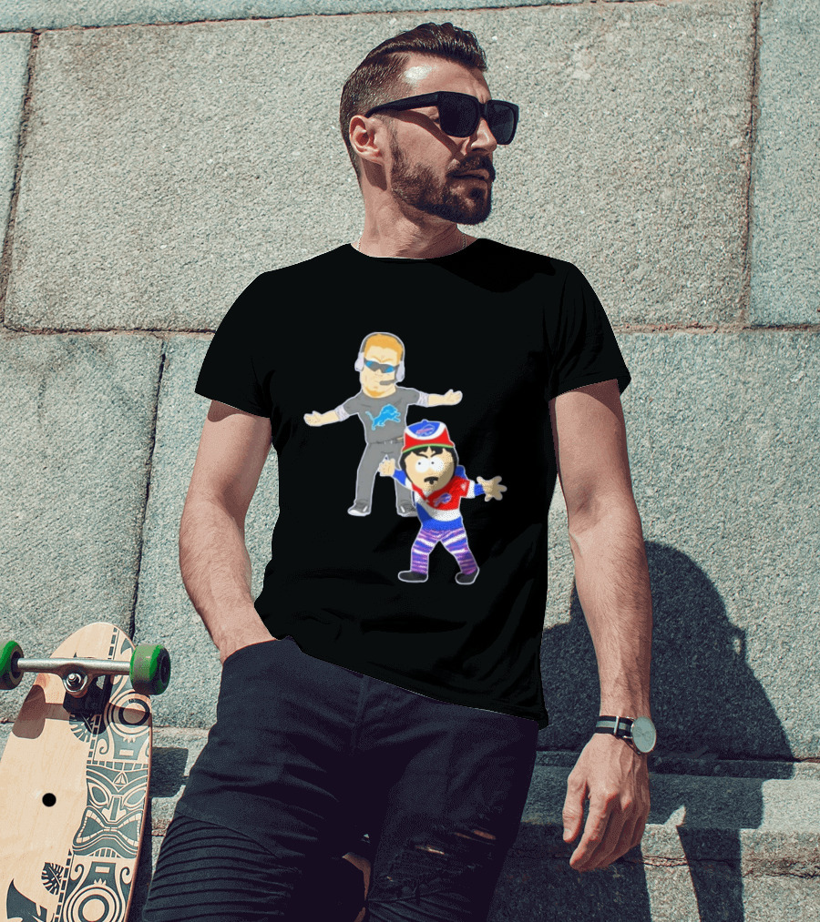 Buffalo Bills Detroit Lions South Park Crossover Motown Bro Down T-Shirt