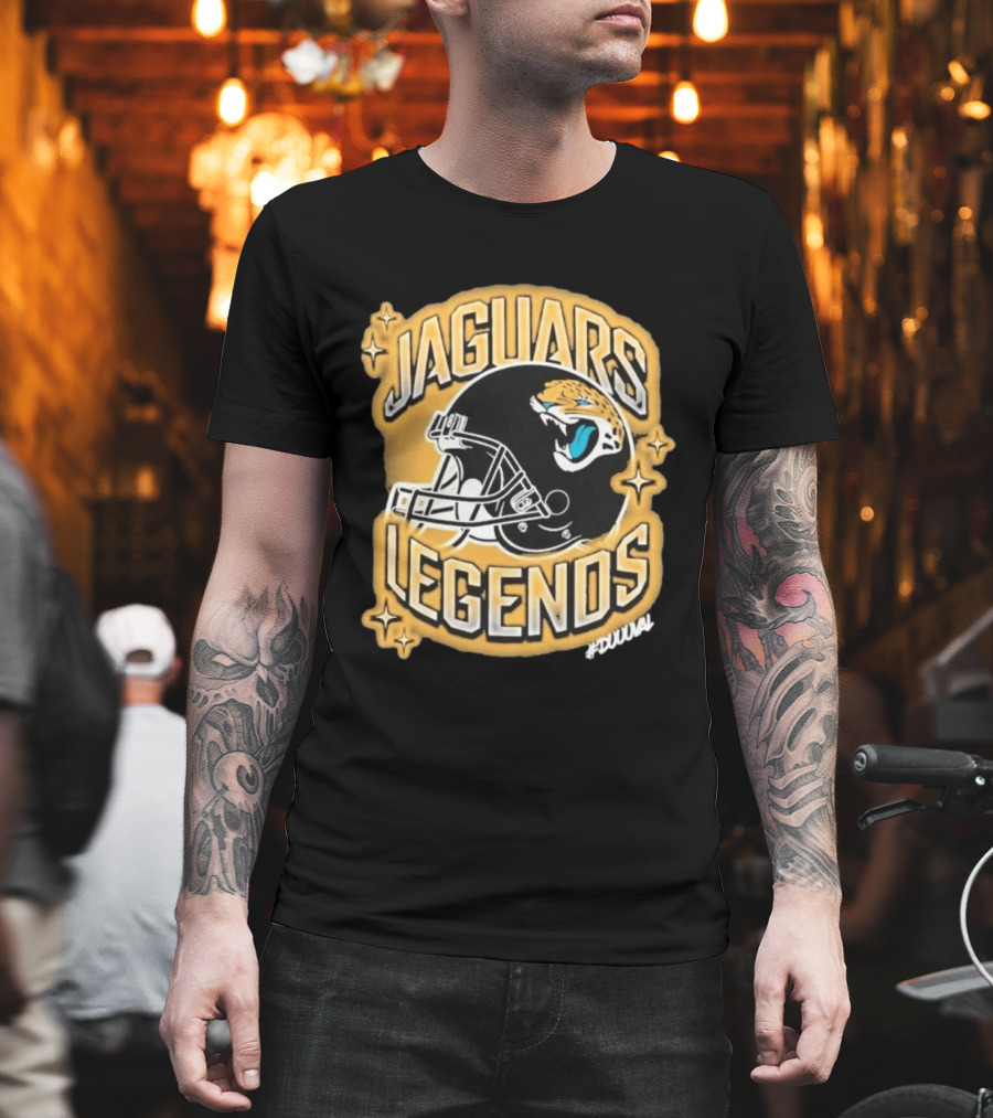 Jacksonville Jaguars Legends DUUUVAL Football Helmet T-Shirt