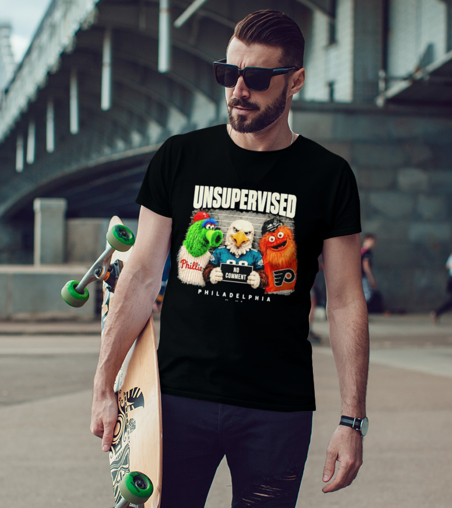 Unsupervised Philadelphia Mascots No Comment Phanatic Eagle Flyers T-Shirt