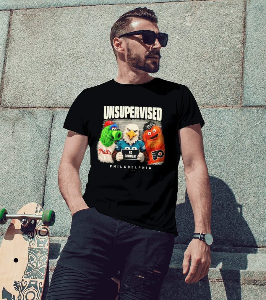 Unsupervised Philadelphia Mascots No Comment Phanatic Eagle Flyers T-Shirt